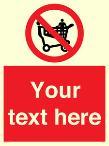 Custom No Climbing on Trolley Sign